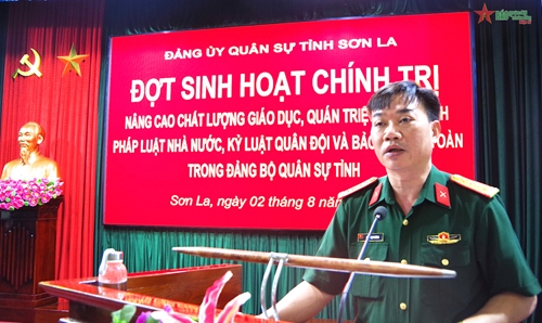 Đảng ủy Quân sự tỉnh Sơn La tổ chức đợt sinh hoạt chính trị sâu rộng